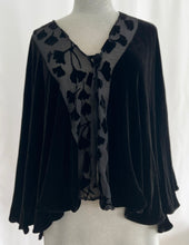 Load image into Gallery viewer, Black Cape with Gingko Leaves

