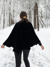 Load image into Gallery viewer, Black Cape with Gingko Leaves

