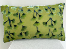 Load image into Gallery viewer, Chartreuse Green Gingko Pillow
