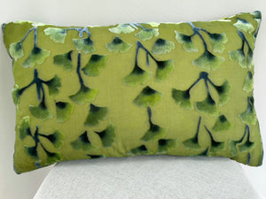 Chartreuse Green Gingko Pillow