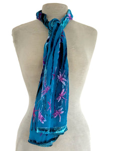 Dragonflies Scarf in Blue-Sherit Levin