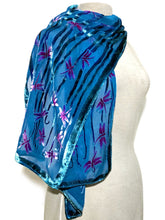 Load image into Gallery viewer, Dragonflies Scarf in Blue-Sherit Levin
