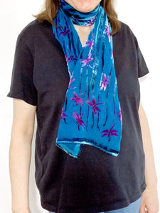 Dragonflies Scarf in Blue-Sherit Levin