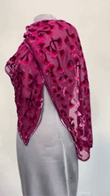Load image into Gallery viewer, Floral Fuchsia Scarf
