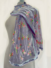 Load image into Gallery viewer, Dragonflies Scarf in Light Gray
