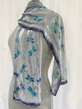Load image into Gallery viewer, Dragonflies Scarf in Ivory
