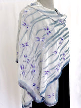 Load image into Gallery viewer, Scarf/Wrap with Dragonflies  in Ivory
