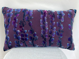 Mauve Purple 12"x20" Pillow with Willow Branches Pattern