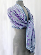 Load image into Gallery viewer, Pale Gray Large Scarf or Shawl with Willows
