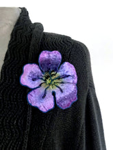 Load image into Gallery viewer, Purple Large Flower Pin-Sherit Levin
