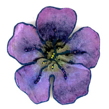 Load image into Gallery viewer, Purple Large Flower Pin-Sherit Levin

