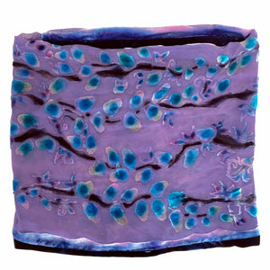 Purple Velvet Willow Branches Circle Scarf-Sherit Levin