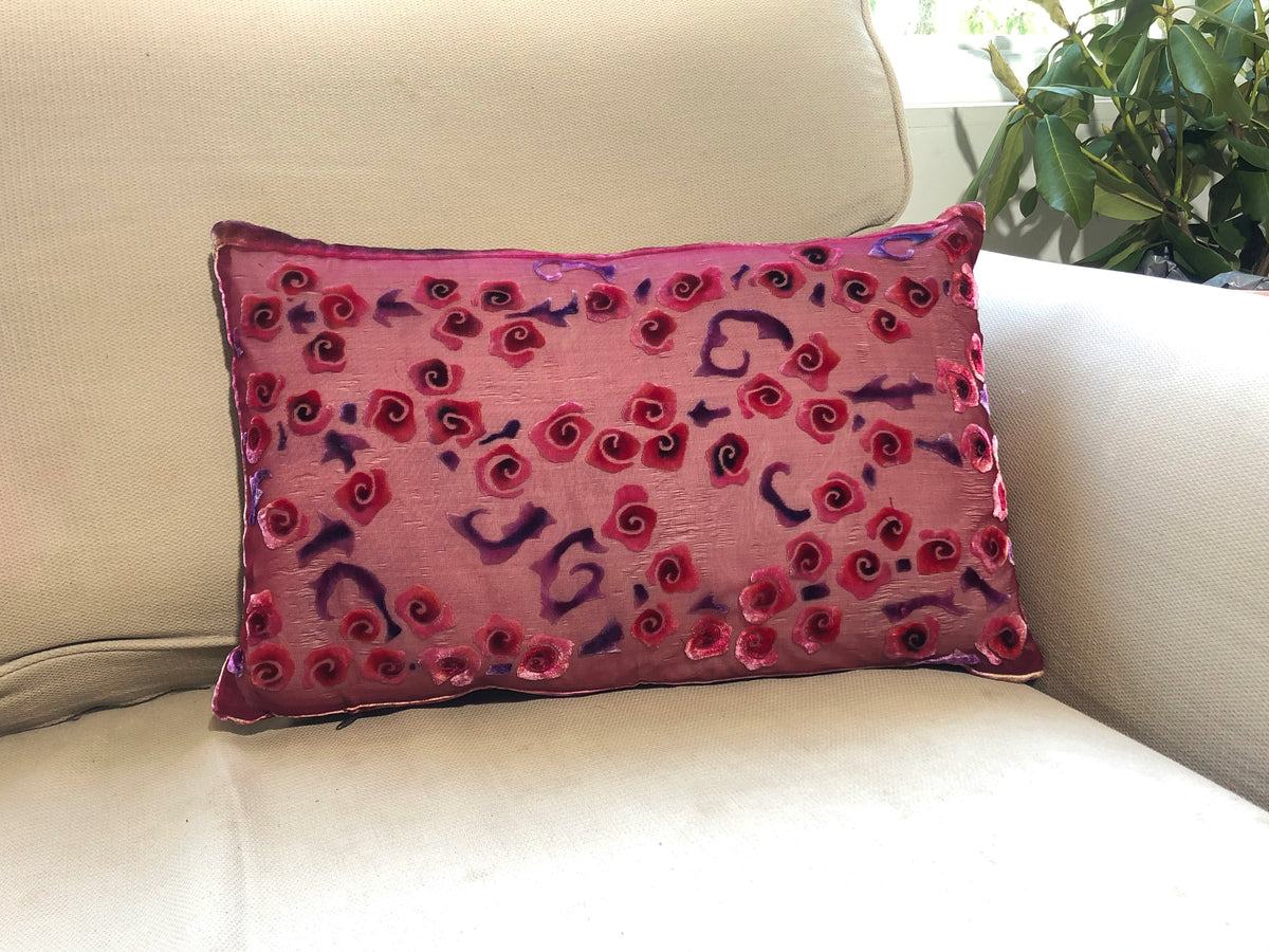 Roses Pillow in Red – Sherit Levin
