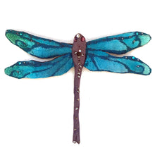Load image into Gallery viewer, Silk Velvet Dragonfly Pin in Turquoise-Sherit Levin
