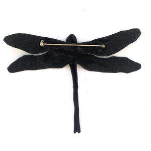 Silk Velvet Dragonfly Pin in Turquoise-Sherit Levin