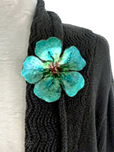 Load image into Gallery viewer, Turquoise Large Flower Pin-Sherit Levin
