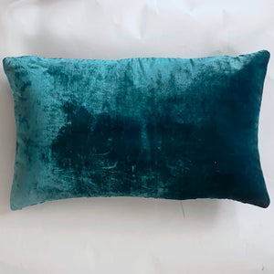 Turquoise 12"x20" Pillow with Willow Branches Pattern with insert (as all)
