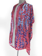 Load image into Gallery viewer, Velvet Scarf/Shawl in Coral Red-Sherit Levin
