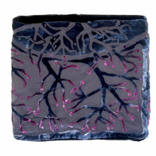 Load image into Gallery viewer, Velvet Winter Branches Circle Scarf in Black-Sherit Levin
